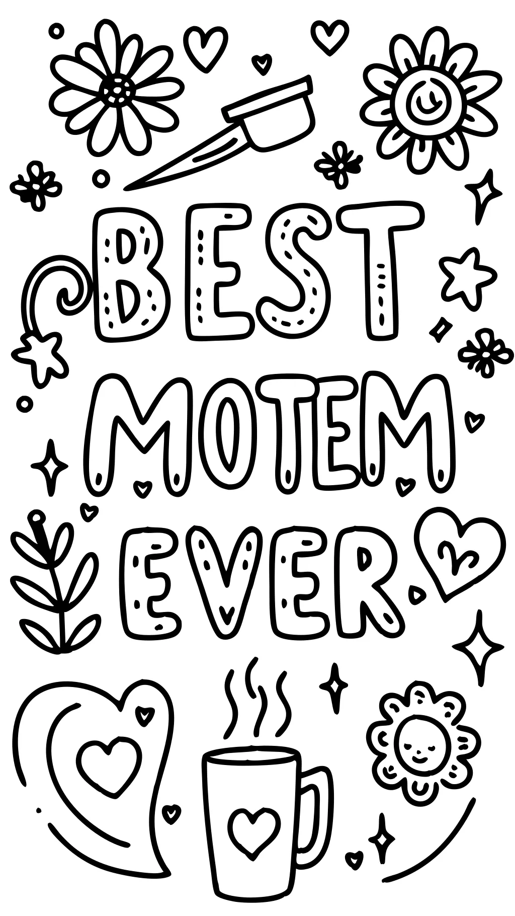 best mom ever coloring page